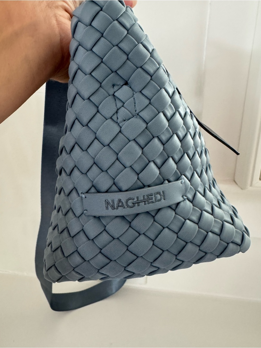 Naghedi Blue Woven Tote Bag - Picture 15 of 16